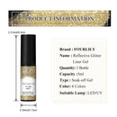 FOUR LILY 5ml Reflective Glitter Liner Nail Gel Polish Gold Silver Red Sparkling Nail Supplies UV/LED Varnish Painting Gel