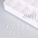 550pcs Soft Gel Nail Tips Medium Short Almond Coffin Full Cover Matte Extension Tool Acrylic Press on Nail French Manicure Decor