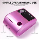45000RPM Nail Drill Machine Professional Nail Lathe with Large LCD Screen Smart Electric Manicure Polisher Nail Art Tools
