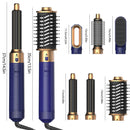 6 in 1 Hair Dryer Brush Detachable Airflow Comb Curler Straightening Brush Heat Control Styler for Smooth Hair
