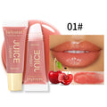 Glitter Plumping Lip Gloss Jelly Strawberry Moisturizer Fruit Lip Oil Transparent Fullness Lip Tint Gel Soft Tube Makeup LipCare