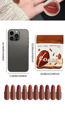 10-Color Capsule Lipstick Set Featuring Naturally Long-Lasting Mini Matte Lipsticks And Lip Gloss,Long-lasting makeup