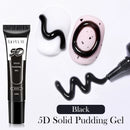 LILYCUTE 10ml 5D Solid Pudding Nail Gel Semi Permanent Translucent Korean Style Painting Gel Polish For DIY Nail Art Design
