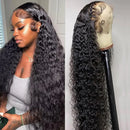 200 Density Water Wave Transparent Lace Frontal Wig 13x6 Hd 44 Inch Water Wave Pre Plucked Lace Frontal Wig For Black Women Hair