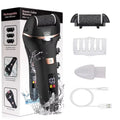 Using Care Tool Dead Hard Skin Callus USB on feet