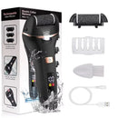 Using Care Tool Dead Hard Skin Callus USB on feet