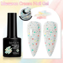 LILYCUTE 7ml Macaron Cream Gel Nail Polish Spring Nud Glitter Sequins Nail Art Varnish Semi Permanant Soak Off UV Gel Manicure