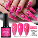 LILYCUTE 7ml Fluorescent Crackle Gel Nail Polish Neon Hybrid Natural Dry DIY Semi Permanent Soak Off Design Nail Art Varnish