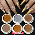 24pcs/Set Sparkly Holographic Fine Sugar Nail Powder Diamond Chrome Pigment Dust For Gel Polish Glitter Manicure Accessories