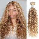 Water Wave P27/613 Ash Blonde Human Hair Bundles 12A Highlight  Honey Blonde Hair Bundles Double Weft Weave 1/3/4pcs Bundles