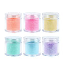 6 Colors Glitter Candy Sugar Sand Loosen Powder Dust Woolen Nail Art Powder 10ml Per Jar