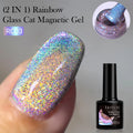 LILYCUTE 7ml Laser Glitter Rainbow Cat Magnetic Gel Nail Polish Sparkling Effect 9D Colorful Semi Permanent Soak Off Nail Art