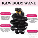 Body Wave Bundles Human Hair 1/3/4 Bundles Human Hair Natural Black Color Brazilian Virgin Weave Bundles Hair Extensions