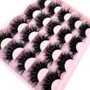 New 10 Pairs 3D Faux Mink Lashes Wispy Fluffy 25MM False Eyelashes Thick Volume Dramatic Cat Eye Lashes Long Strip Wispy Makeup