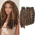 Ombre Highlight Burmese Curly Bundles Human Hair P4/27 13A Unprocessed Brazilian Remy Virgin Extensions 1/3/4pcs for Women
