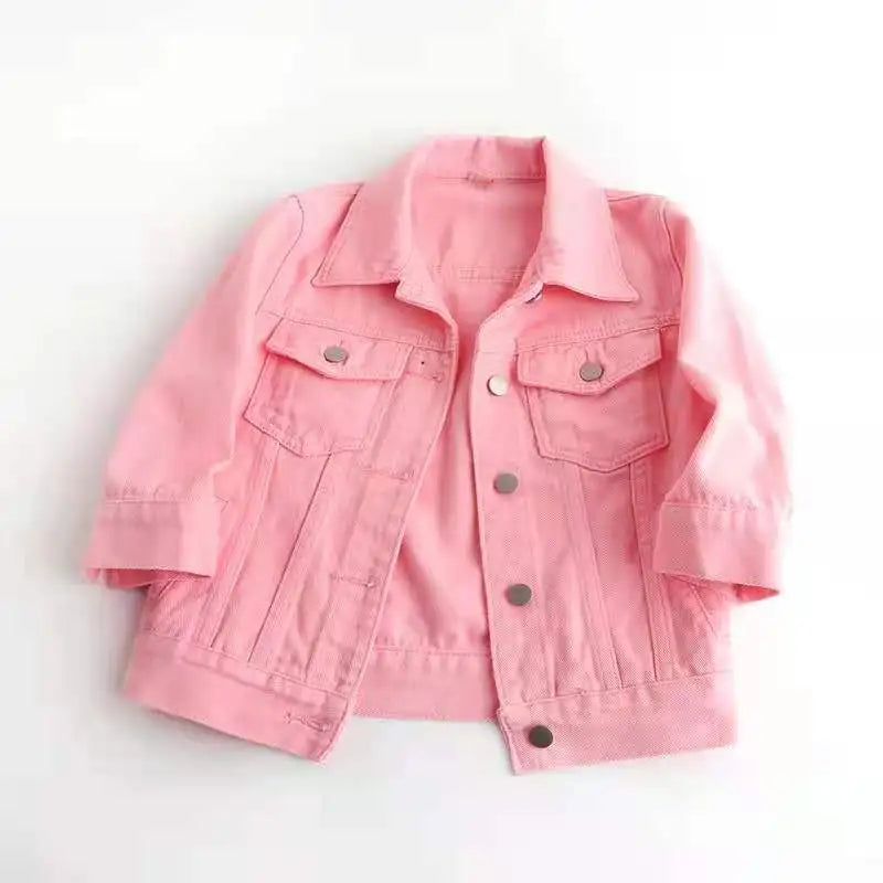 Women Denim Jacket Spring Autumn Short Coat Pink Jean Jackets Casual Tops Purple Yellow Purple Blue Loose Tops Lady Outerwear