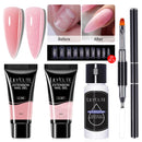 LILYCUTE 5Pcs/Set 10ml Quick Extension Nail Gel Kit Colorful Nail Gel Semi Permanent Soak Off UV Varnish Nail Art Manicure Set