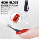 LILYCUTE 7ML Nail Base Top Polish Clear Bright Effect Semi-permanent Long Lasting Nail Art Varnish Fast Drying No Need Lamp