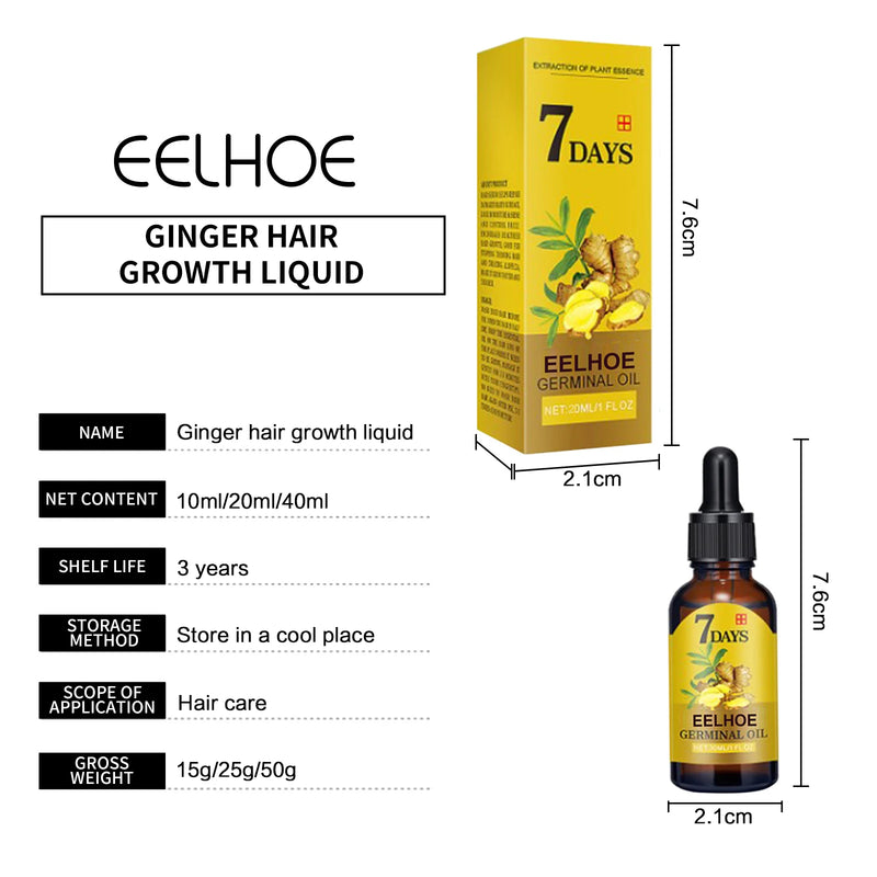 Ginger Hair Growth Oil Natural Essentail Anti-Hair Loss Treatment Hair Hydrating Growth Nutrient Solution Care Products