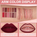 6pcs Lip Liner Pen Set Long-Lasting, Waterproof Sweatproof, Easy Coloring Non-fading Color Rendering Lip Gloss Set Beauty Makeup