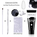 LILYCUTE 5Pcs/Set 15ml Quick Extension Nail Gel Kit Clear Acrylic Gel Semi Permanent Soak Off UV Varnish Nail Art Manicure Set