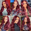 14A 26 28 30 32 Inch 99J Burgundy Body Wave Bundles Human Hair Brazilian Unprocessed Virgin Weave Raw Hair 98% Human Hair Bundles Extensions