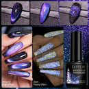 LILYCUTE 7ml 9D Reflective Cat Magnetic Gel Nail Polish Blue Sparkling Semi Permanent UV Gel Soak Off Glitter Gel Nail Art