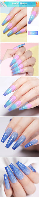 LILYCUTE 7ml Thermal Gel Nail Polish 2/3 Layers Temperature Changing UV Gel Semi Permanent Soak Off UV Nail Art Gel Varnish