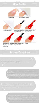 LILYCUTE 7ML Nail Care Polish Milky White Pink Strengthener Effect Long Lasting Care Polish Varnish Fast Drying No Need Lamp