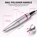 45000RPM Nail Drill Machine Professional Nail Lathe with Large LCD Screen Smart Electric Manicure Polisher Nail Art Tools