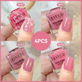 LILYCUTE 7ml 4/6/8/12Pcs Water-Based Nail Polish Set Quick Drying No Need of Lamp Glitter Nail Art Varnish For Nails Manicure