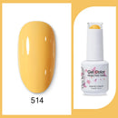 Clou Beaute 15ml Red Black White Green Neon Gel Nail Polish Base Top Coat Velvet Top 400 Colors Semi Permanent Gel Nail Varnish
