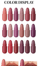 MAGIC CASA 18-Color Capsule Lipstick Set - Mini Matte, Long-lasting, Waterproof, Non-transfer，Soft matte finish