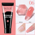 LILYCUTE 1Pc Quick Extension Gel Nail Nude Pink Glitter Building Acrylic Semi Permanent Soak Off UV LED Polish Nail Art Varnish
