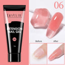 LILYCUTE 1Pc Quick Extension Gel Nail Nude Pink Glitter Building Acrylic Semi Permanent Soak Off UV LED Polish Nail Art Varnish
