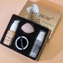 Makeup Primer Milk Set, Makeup Powder, Sponge Puff Four - Piece Set, Durable, Easy Makeup, Makeup Set Christmas Gift