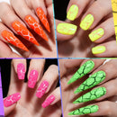 LILYCUTE 7ml Fluorescent Crackle Gel Nail Polish Neon Hybrid Natural Dry DIY Semi Permanent Soak Off Design Nail Art Varnish
