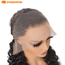 Deep Wave Human Hair Wigs Remy Brazilian Hair Wig 13x4 HD Lace Frontal Human Hair Wig Deep Curly Wig Pre plucked Bleached Knots