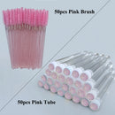 50Pc Reusable Eyebrow Brush Tube Eyelash Brush Eyebrow Brush Replaceable Dust-proof Sparkling Diamond Makeup Brush