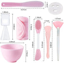8Pcs Face Mask Mixing Bowl Set DIY Facemask Mixing Tool Kit Facial Mask Bowl Silicone Soft Face Brushes Spoons Beauty Tools