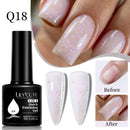 LILYCUTE 7ML Nude Pink Quick Extension Gel Nail Polish Milky Clear Sturcture Hard Enhanced Construction Gel Nail Art Manicure