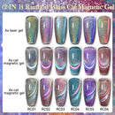 LILYCUTE 7ML Rainbow Red Glass Light Cat Magnetic Gel Nail Polish Shining Semi Permanent Soak Off LED UV Gel Nail Art Manicure