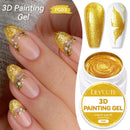 LILYCUTE 8ml 3D Painting Nail Gel White Black Color High Saturation Gradient Pat Multifunctional UV LED No Wipe Manicure Gel