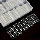 240Pcs Boxed Water Pipe Nail Tips French Square Head Extra Long Coffin Half Cover Extra Long Female Extra Long Nail Tips Transpa