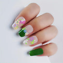 30 Sheets 3D Glow in The Dark Neon Nail Stickers - Glittery Glossy Self-Adhesive Nail Art Decorations with Butterfly, Love Heart