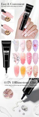 NICOLE DIARY 3D Nail Art Rhinestone Gel Sculpting gel Carvings & Shape Molding Flower Gel Semi Permanent Manicure Nail Art