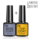 LNWPYH 2Pc Gel Nail Polish Kit Professional Glitter Nail Gel Polish Semi Permanent Soak Off UV Nail Art Gel Varnish Nail Art Set