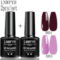 LNWPYH 2Pc Gel Nail Polish Kit Professional Glitter Nail Gel Polish Semi Permanent Soak Off UV Nail Art Gel Varnish Nail Art Set