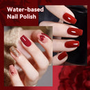 LILYCUTE 7ml Red Glass Bottle Water-Based Peel Off Nail Polish Quick Drying No Need of Lamp Glitter Nail Art Varnish