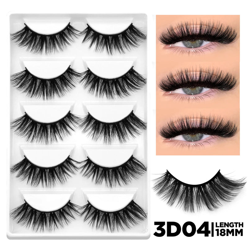 Eyelashes 3D Mink Lashes Natural Eyelashes Clear eyelash stem False Eyelashes Cat Eye Lashes Eyelash Extension Effect